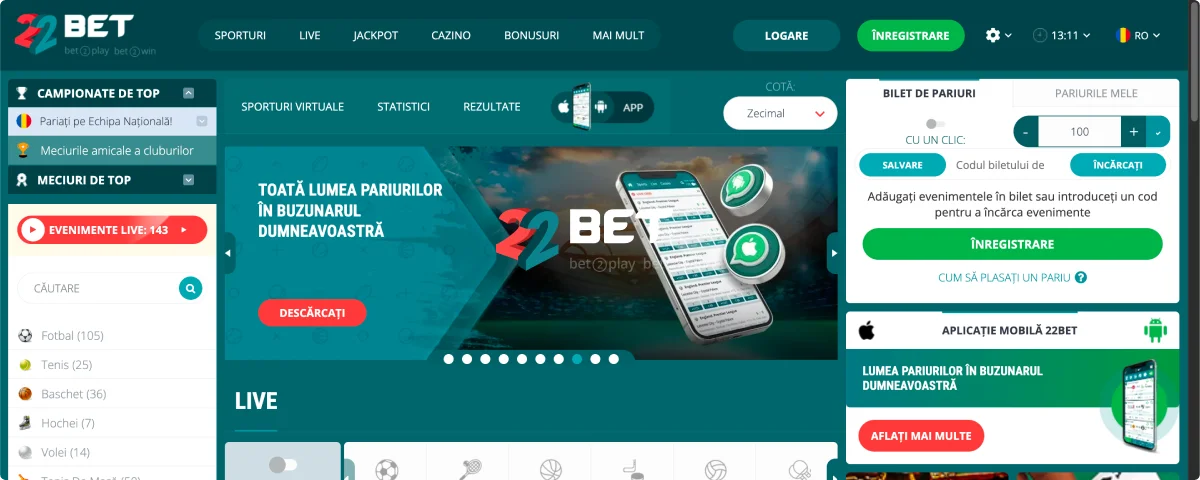 22Bet Platforma online